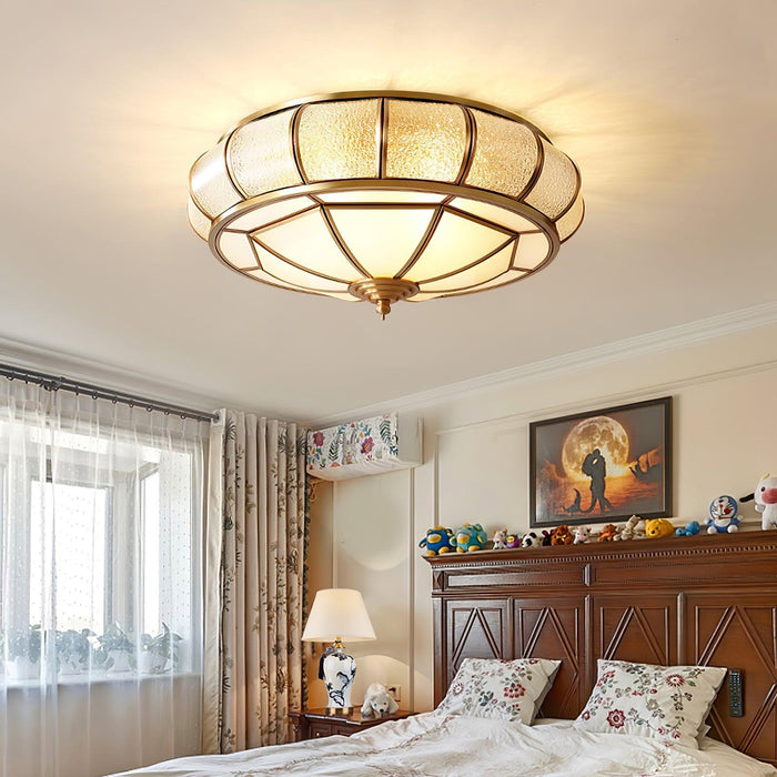 Round Textured Glass Ceiling Light-DWHOME