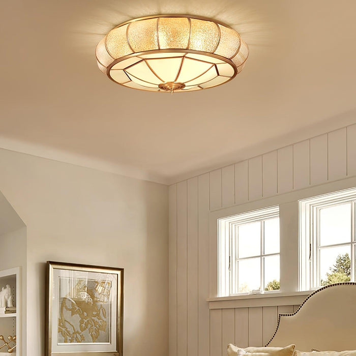 Round Textured Glass Ceiling Light-DWHOME