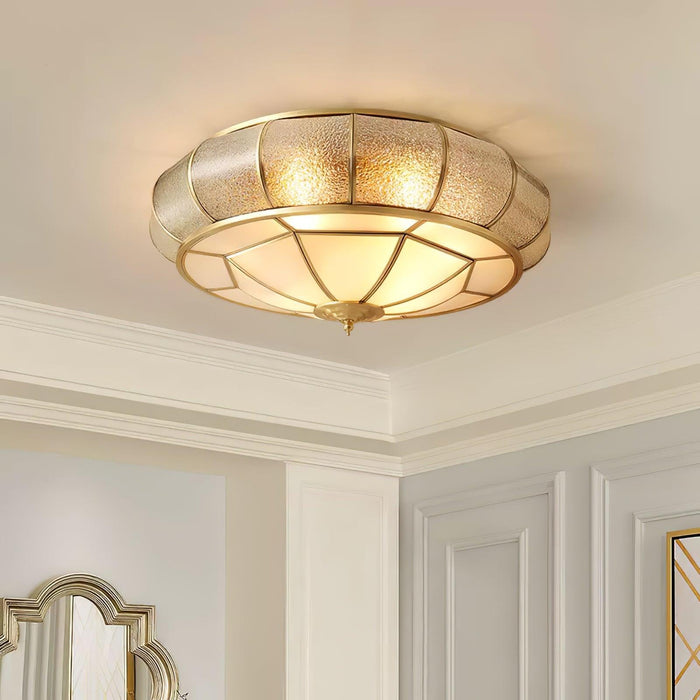 Round Textured Glass Ceiling Light-DWHOME