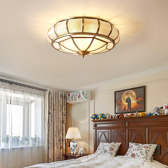 Round Textured Glass Ceiling Light-DWHOME