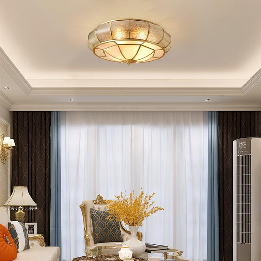 Round Textured Glass Ceiling Light-DWHOME