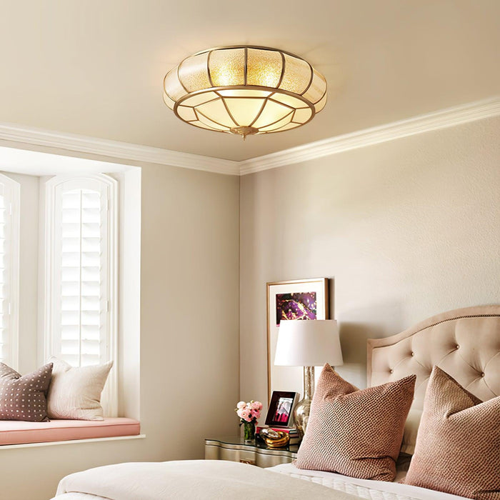 Round Textured Glass Ceiling Light-DWHOME