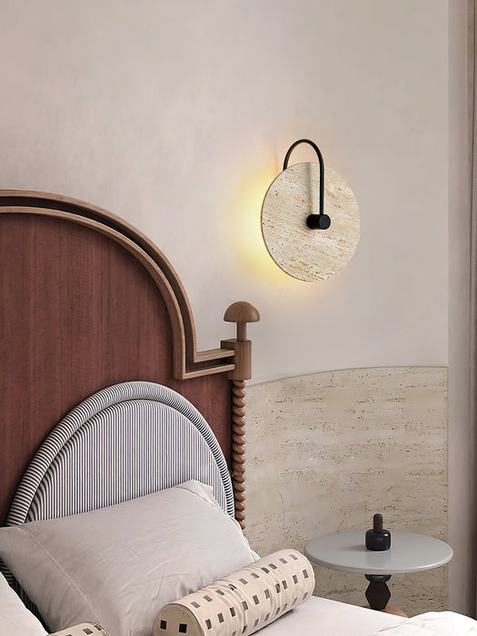 Round Travertine Wall Lamp - Vakkerlight