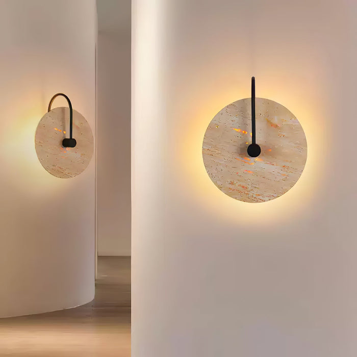 Round Travertine Wall Lamp - Vakkerlight