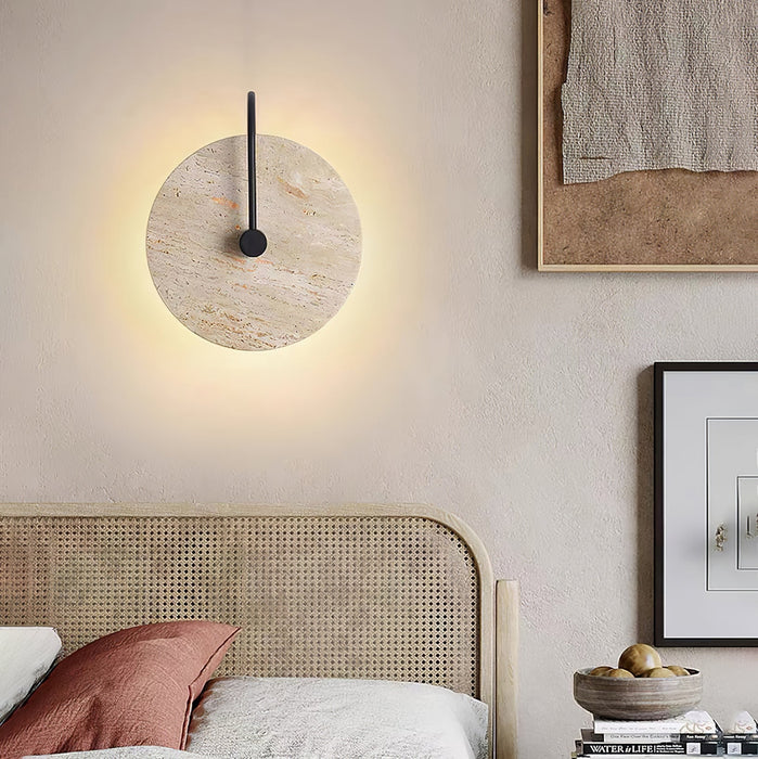Round Travertine Wall Lamp - Vakkerlight