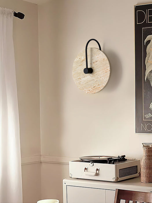 Round Travertine Wall Lamp - Vakkerlight