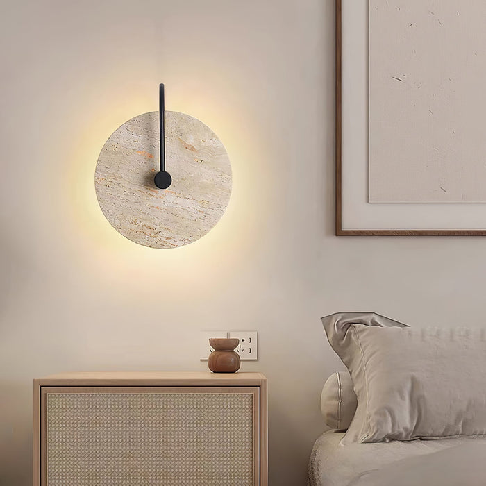 Round Travertine Wall Lamp - Vakkerlight