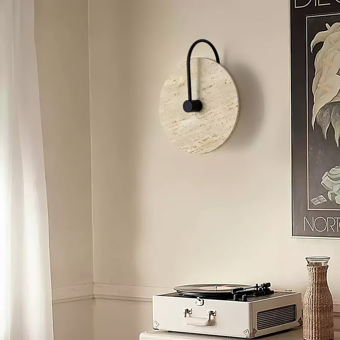Round Travertine Wall Lamp - Vakkerlight