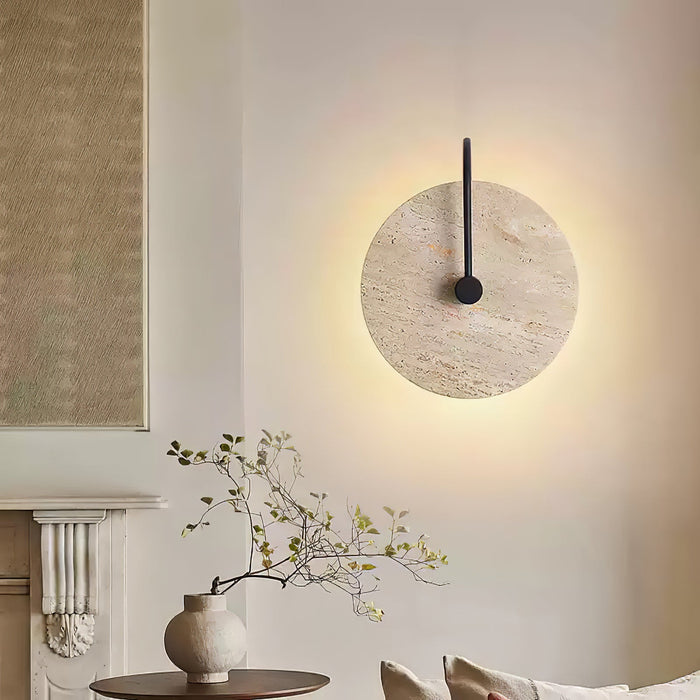 Round Travertine Wall Lamp - Vakkerlight