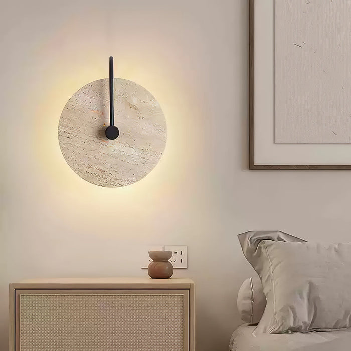 Round Travertine Wall Lamp - Vakkerlight
