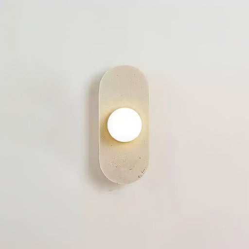 Rounded Travertine Wall Sconce-DWHOME