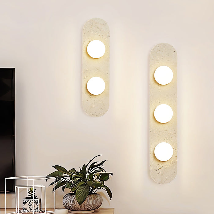 Rounded Travertine Wall Sconce - Vakkerlight