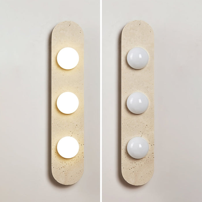 Rounded Travertine Wall Sconce - Vakkerlight