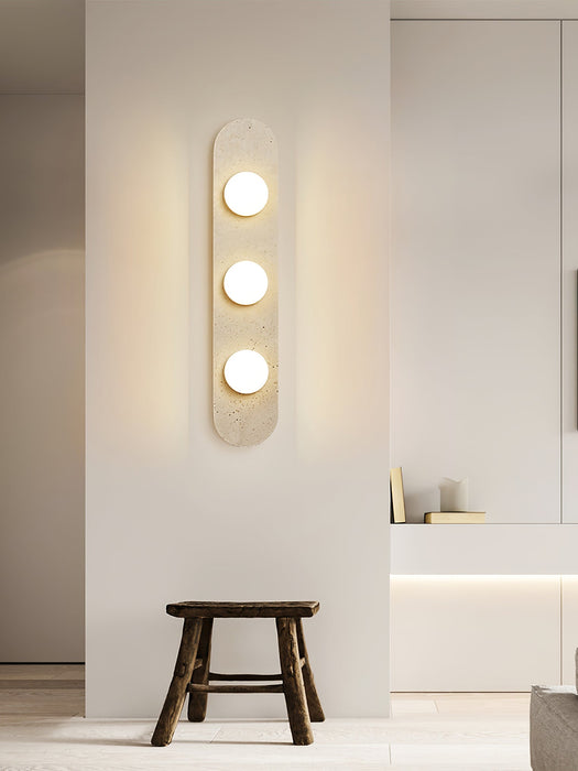 Rounded Travertine Wall Sconce - Vakkerlight