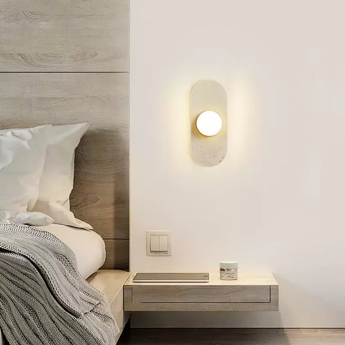 Rounded Travertine Wall Sconce - Vakkerlight