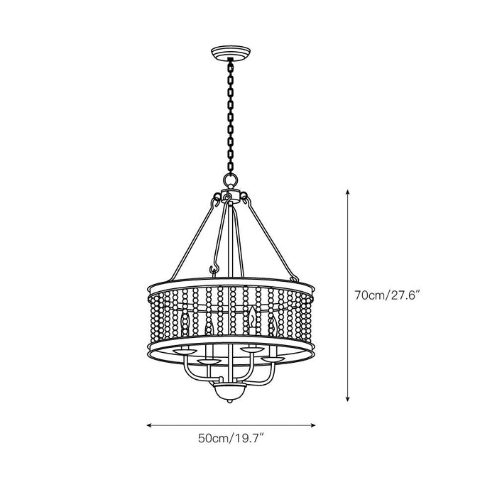 Roux Beaded Chandelier-DWHOME