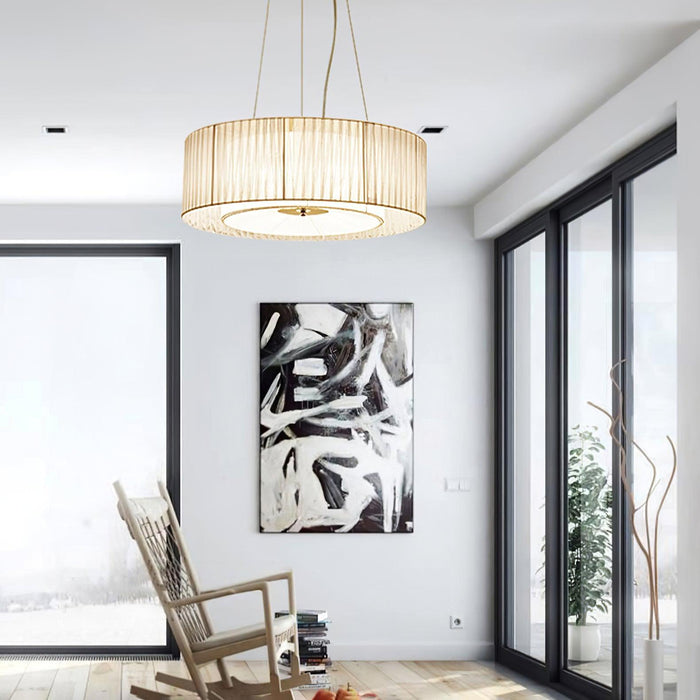 Ruffle Pleated Pendant Lamp-DWHOME
