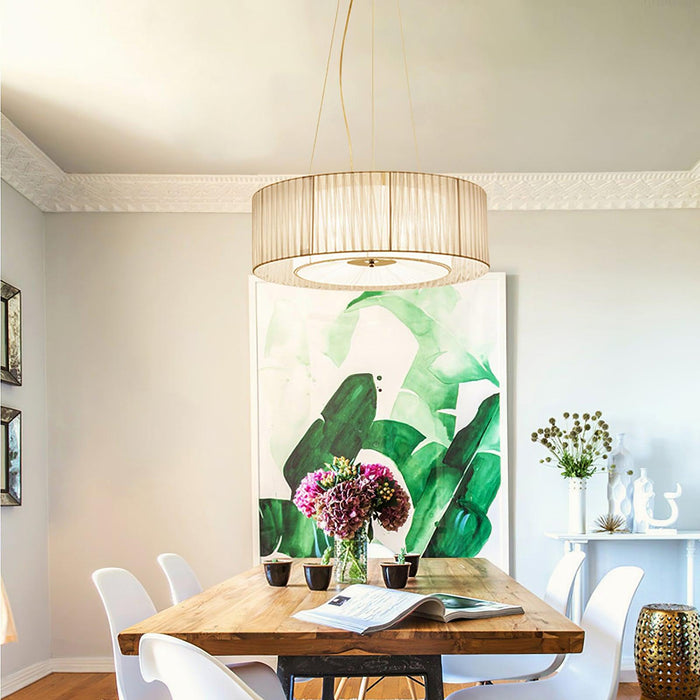 Ruffle Pleated Pendant Lamp-DWHOME
