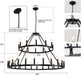Rustic 48-inch 2 Tier Wagon Wheel Chandelier - DWHOME