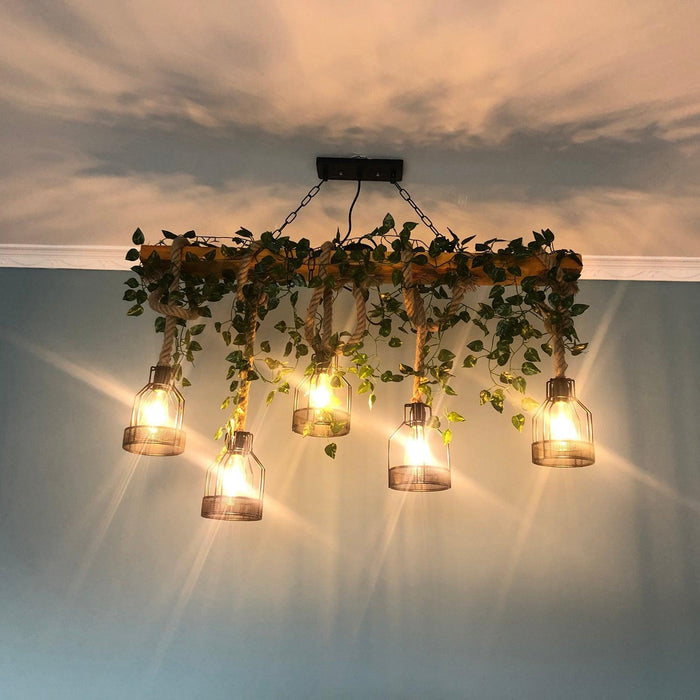 Rustic Wooden Chandelier-DWHOME