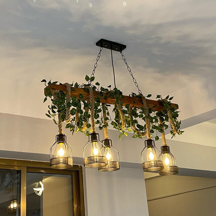 Rustic Wooden Chandelier-DWHOME