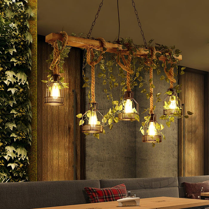 Rustic Wooden Chandelier-DWHOME