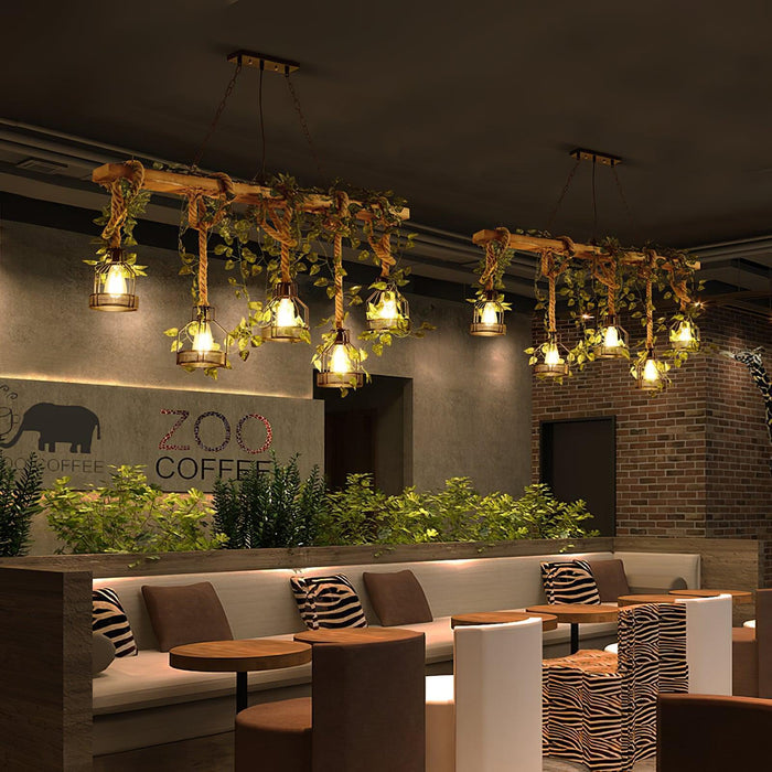 Rustic Wooden Chandelier-DWHOME