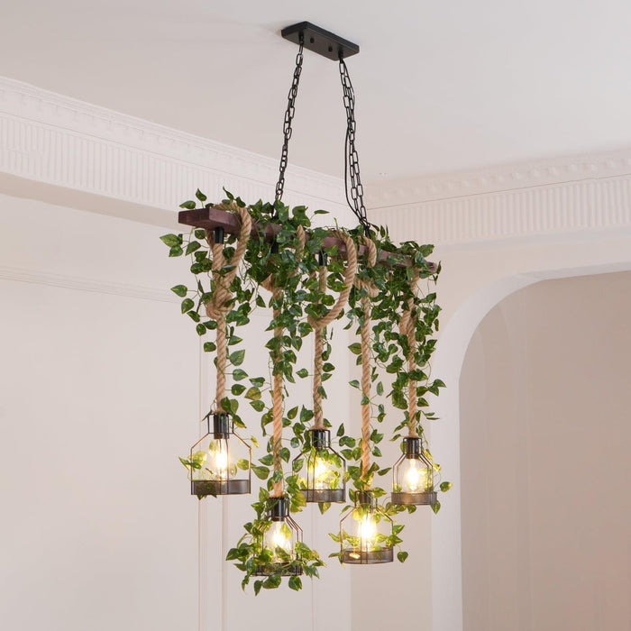 Rustic Wooden Chandelier-DWHOME