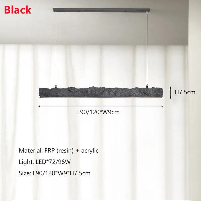 Nordic Minimalist Wabi-Sabi Wind LED Strip Restaurant Pendant Lights Home Decor Dining Room Bar Chandelier Hanging Lamp Fixtures - DWHOME