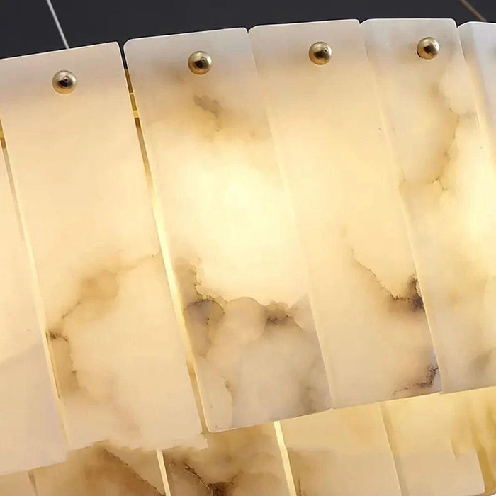 Moonshade Natural Marble Dining Room Chandelier-DWHOME