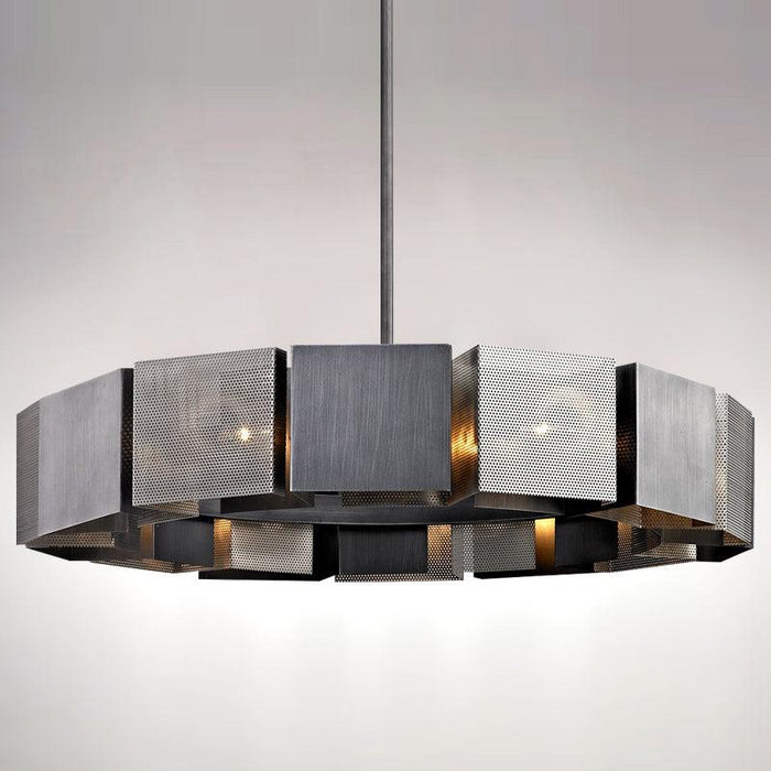 Stainless Steel Industrial Modern Ring Chandelier-DWHOME