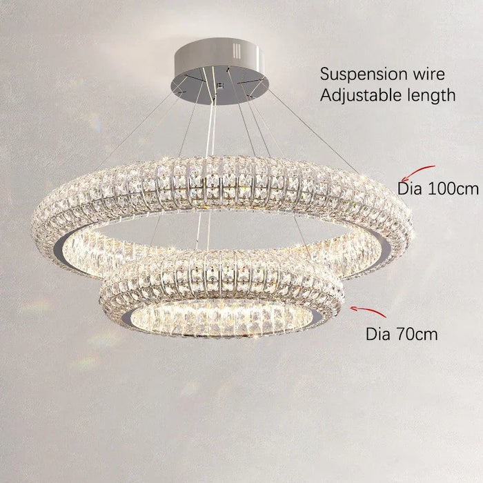 Bacci Crystal Modern Chandelier-DWHOME
