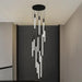 La Barra Staircase Foyer Chandelier, Black - DWHOME