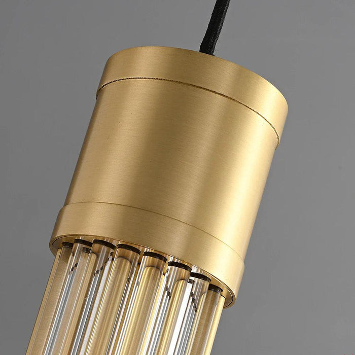 Copper & Glass Kitchen Island Pendant Light-DWHOME