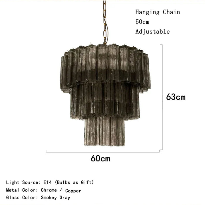Burney Glass Chandelier-DWHOME
