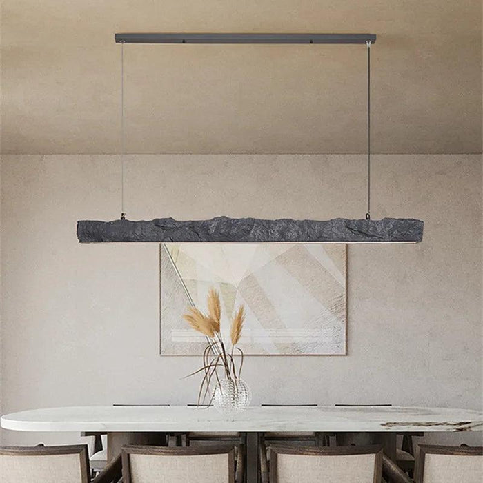 Nordic Minimalist Wabi-Sabi Wind LED Strip Restaurant Pendant Lights Home Decor Dining Room Bar Chandelier Hanging Lamp Fixtures - DWHOME