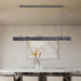 Nordic Minimalist Wabi-Sabi Wind LED Strip Restaurant Pendant Lights Home Decor Dining Room Bar Chandelier Hanging Lamp Fixtures - DWHOME