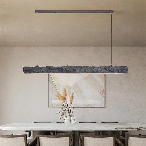Nordic Minimalist Wabi-Sabi Wind LED Strip Restaurant Pendant Lights Home Decor Dining Room Bar Chandelier Hanging Lamp Fixtures-DWHOME