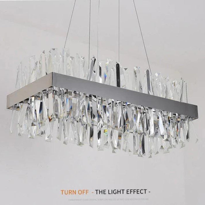 Calvi Crystal Rectangular Chandelier - DWHOME