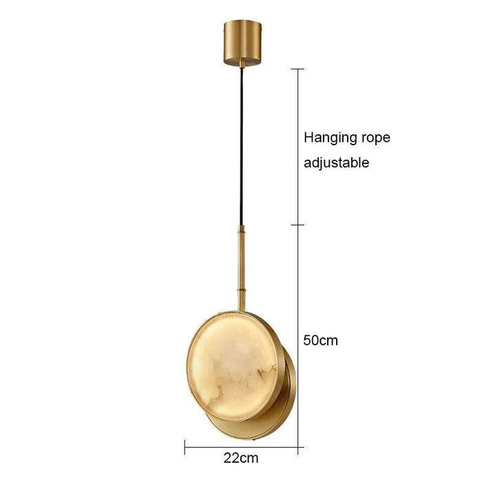 Modern Marble & Brass Light Fixture - DWHOME