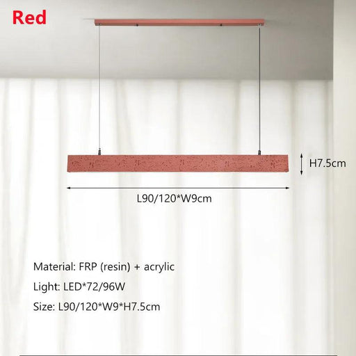 Nordic Minimalist Wabi-Sabi Wind LED Strip Restaurant Pendant Lights Home Decor Dining Room Bar Chandelier Hanging Lamp Fixtures-DWHOME
