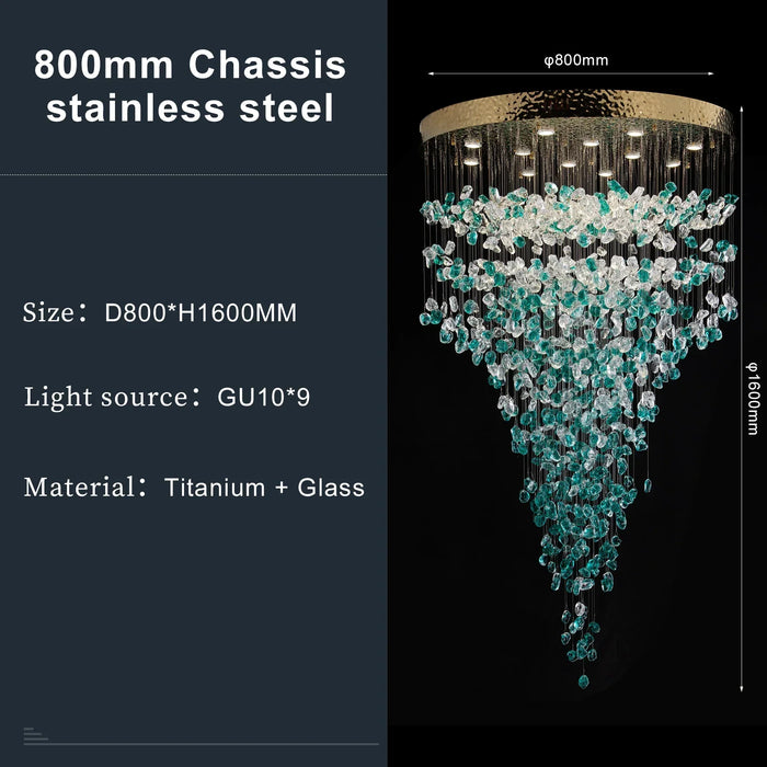 Crystal Pendant Foyer Chandelier-DWHOME