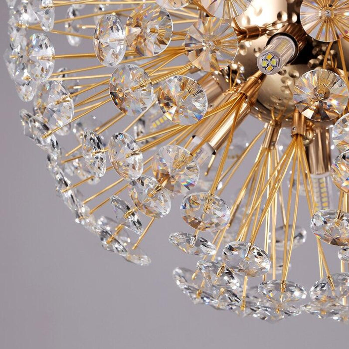 Liano Crystal Dandelion Sphere Ceiling Light - DWHOME