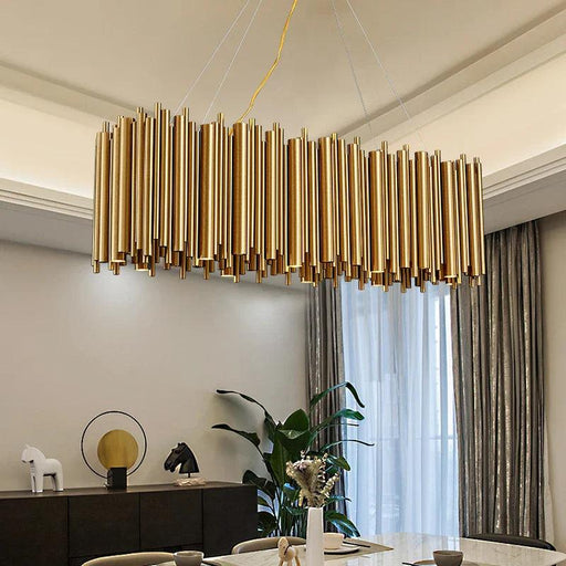 Vigo Dining Room Chandelier, Gold-DWHOME