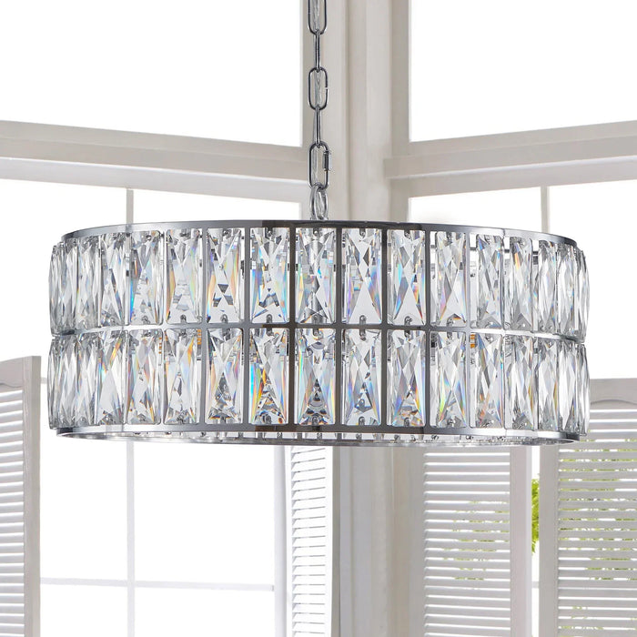 Bacci Crystal Drum Chandelier-DWHOME