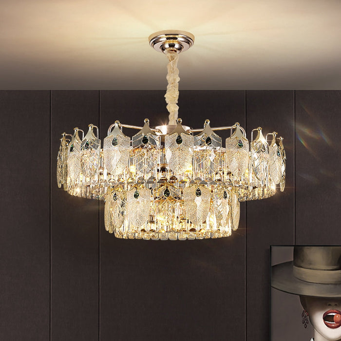 Veneto Two Tear Modern Crystal Chandelier-DWHOME