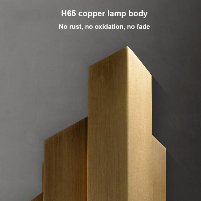 Brushed Copper Modern LED Wall Sconce - DWHOME