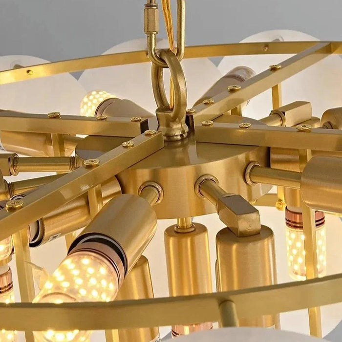 Moonshade Natural Marble Modern Chandelier-DWHOME