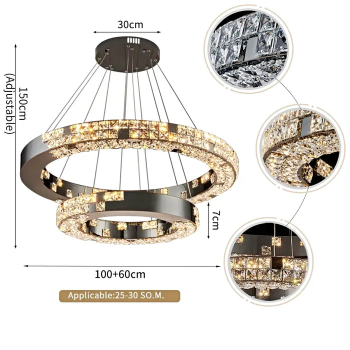 Bacci Ring Modern Chandelier-DWHOME