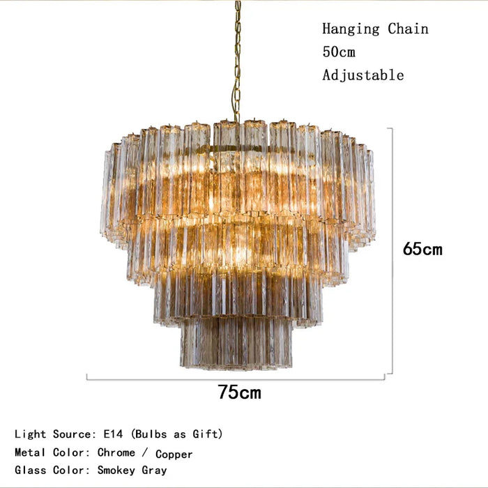 Burney Glass Chandelier-DWHOME